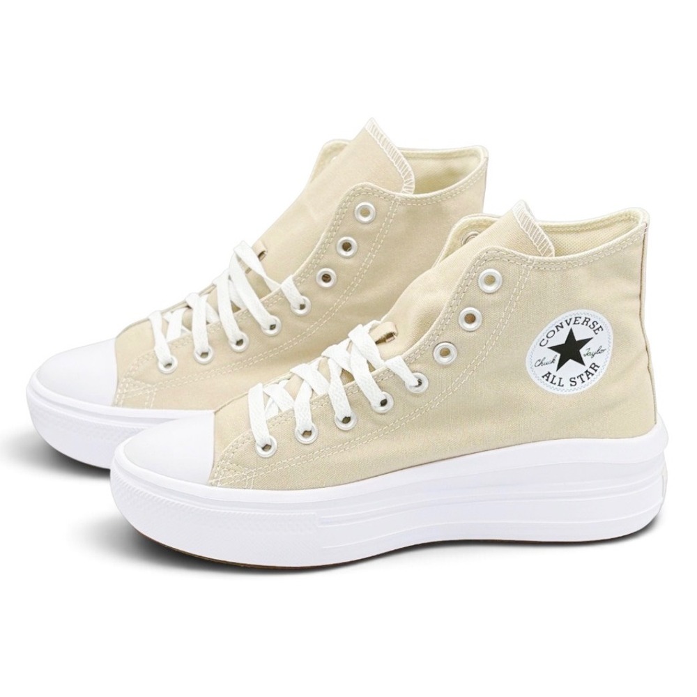 Converse All Star Move Women's US 10.5 Beach Stone Platform Hi Top Shoes A04365C